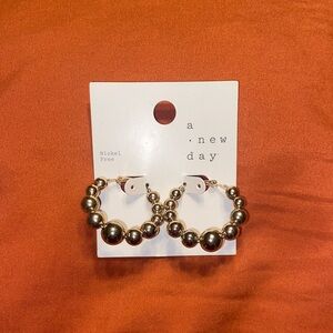 NWT A New Day Gold Hoop Earrings